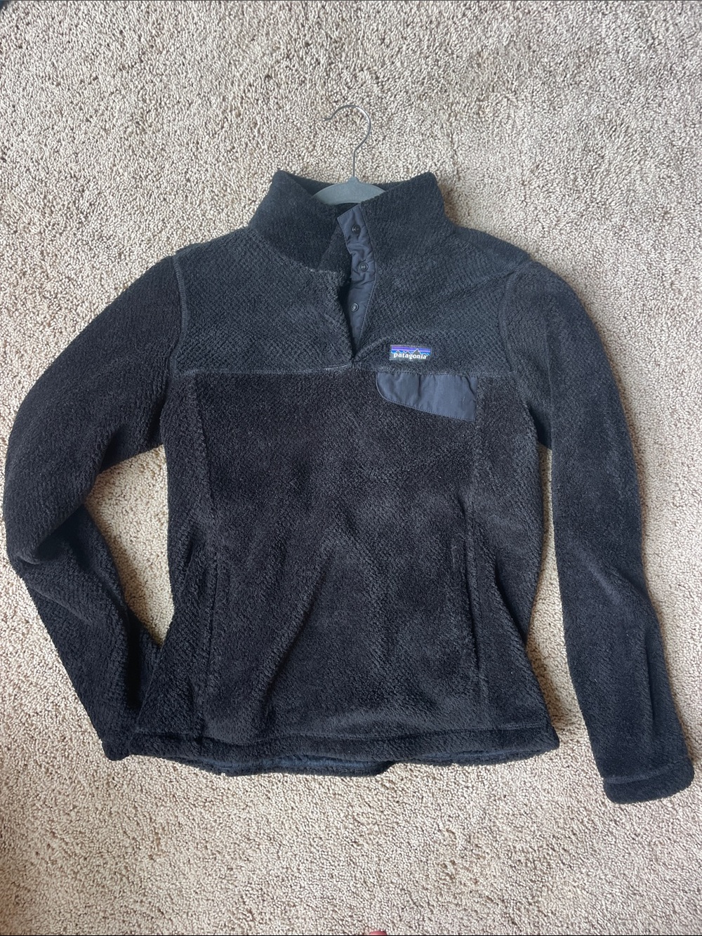 Patagonia Black Sherpa Snap Pullover